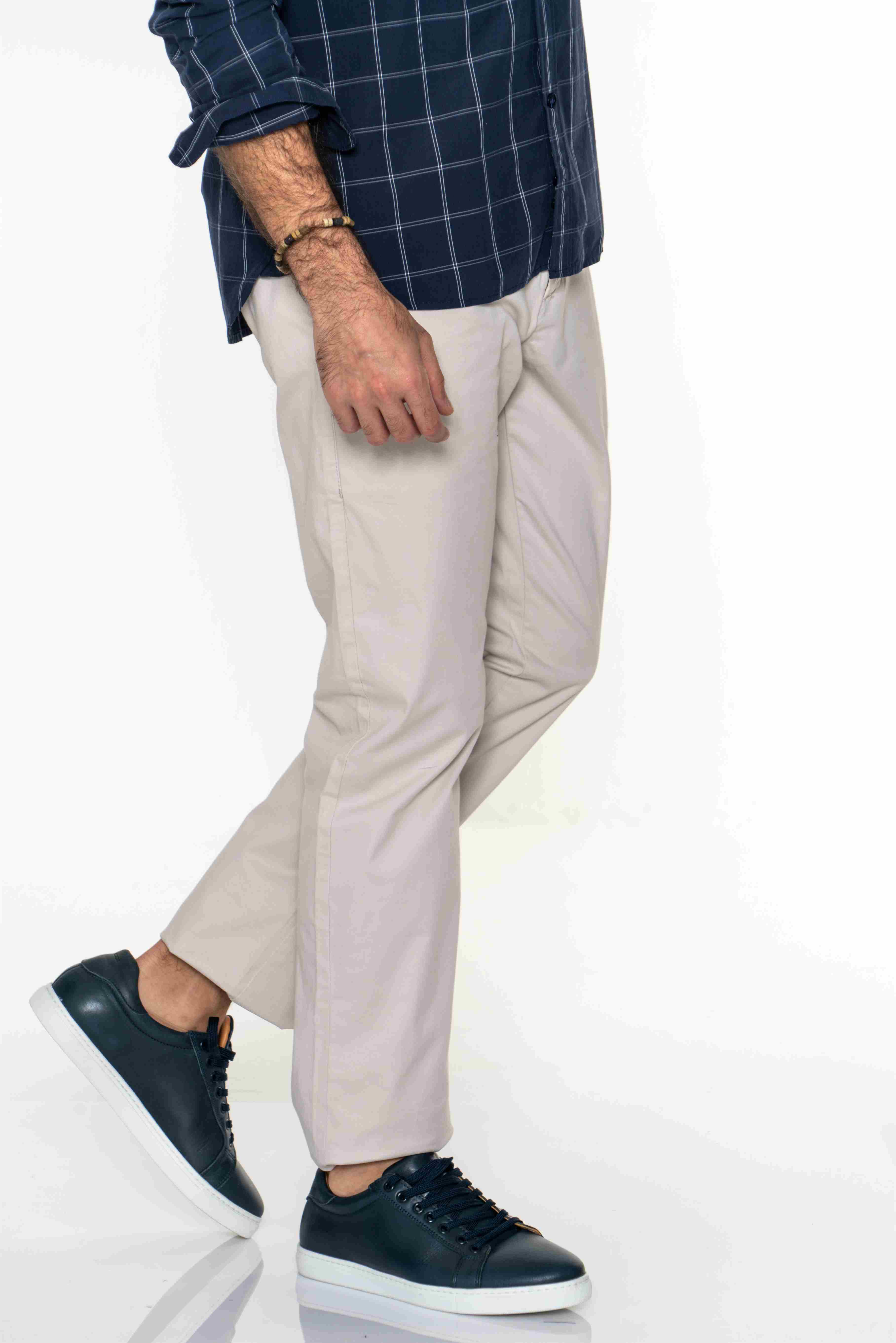 Chino Trousers Stone Casual Man