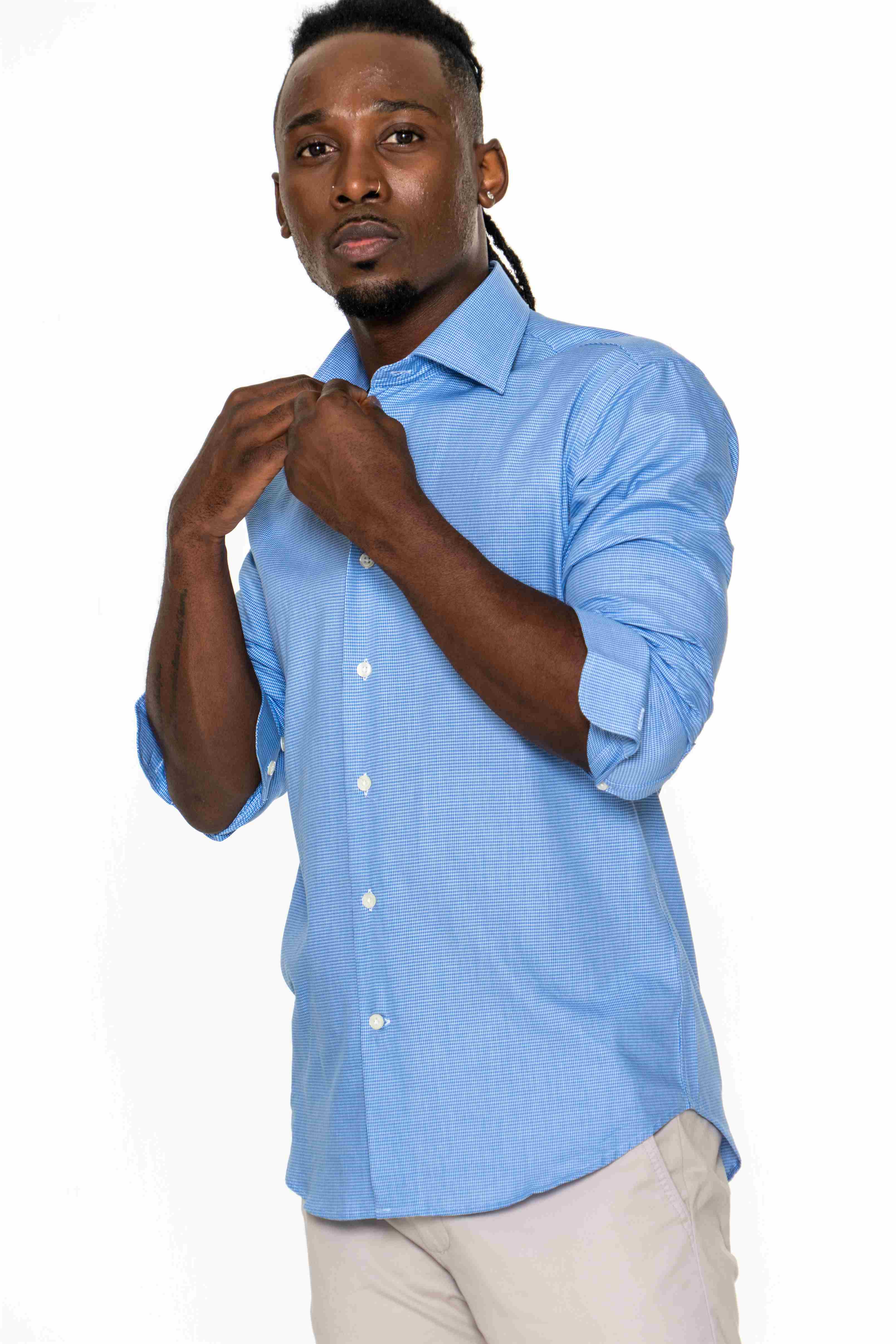 Shirt Medium Blue Formal Man