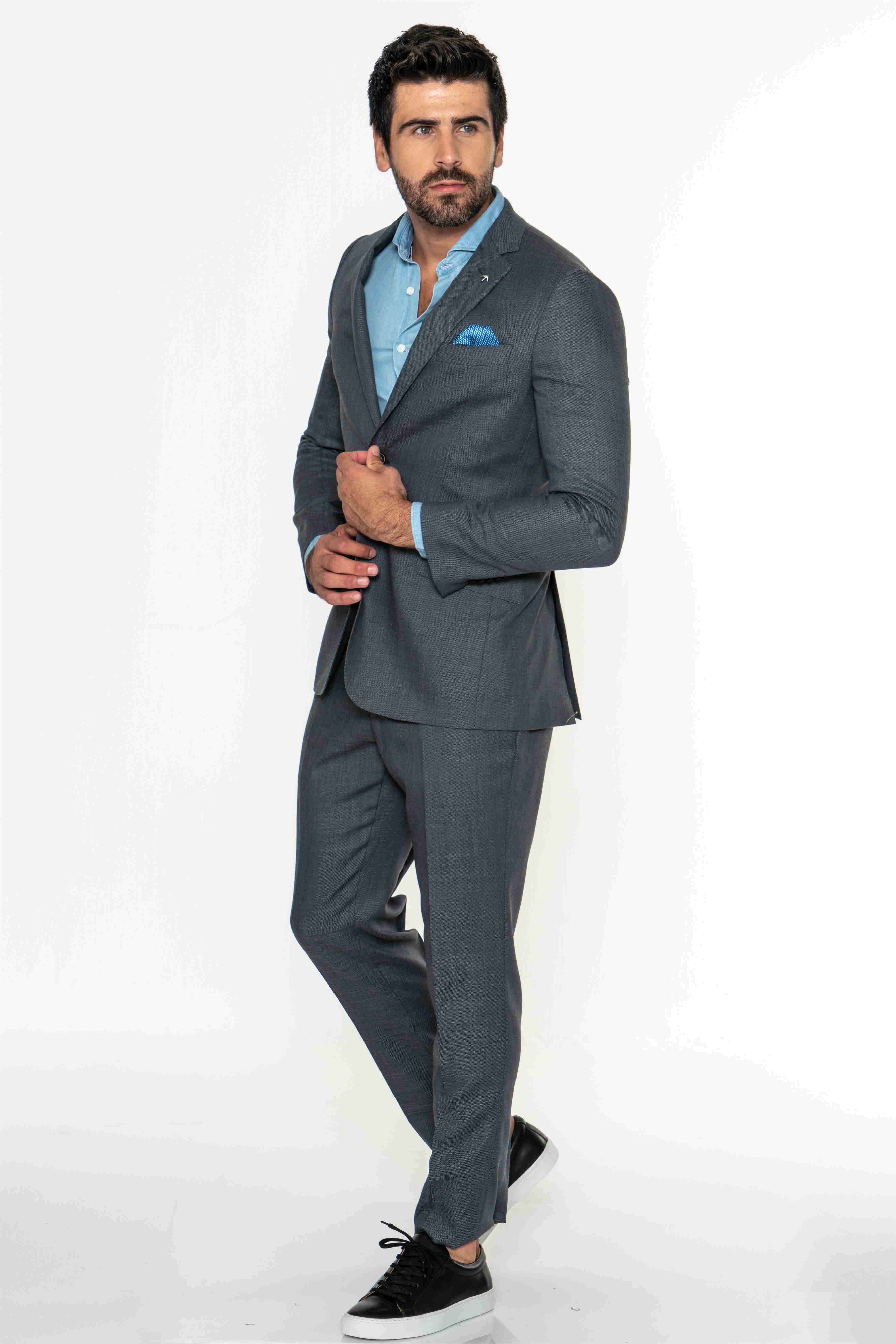 Suit Medium Grey Formal Man