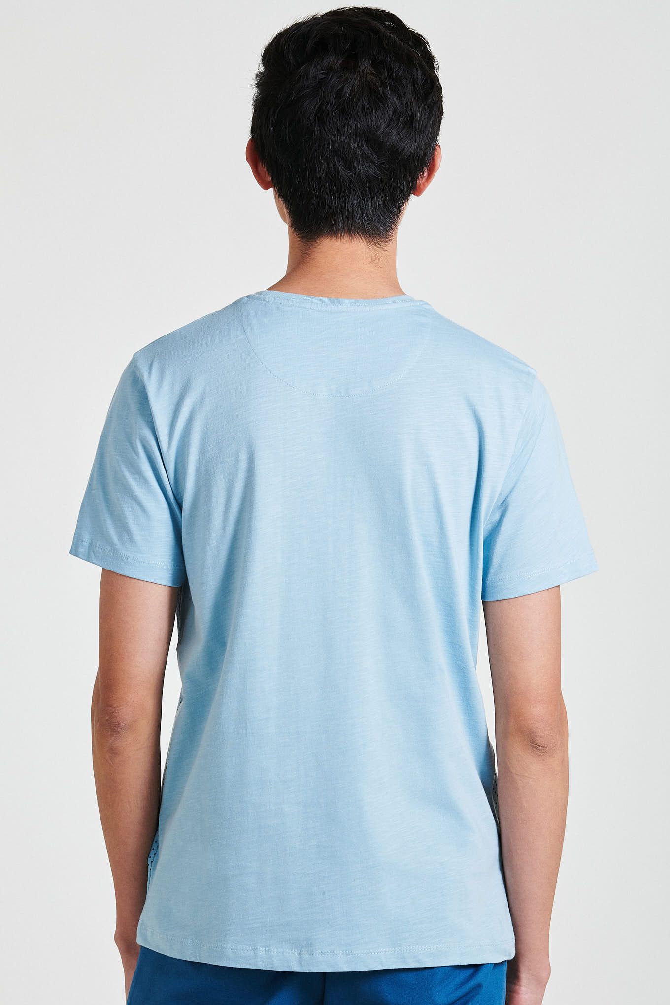 T-Shirt Light Blue Casual Man