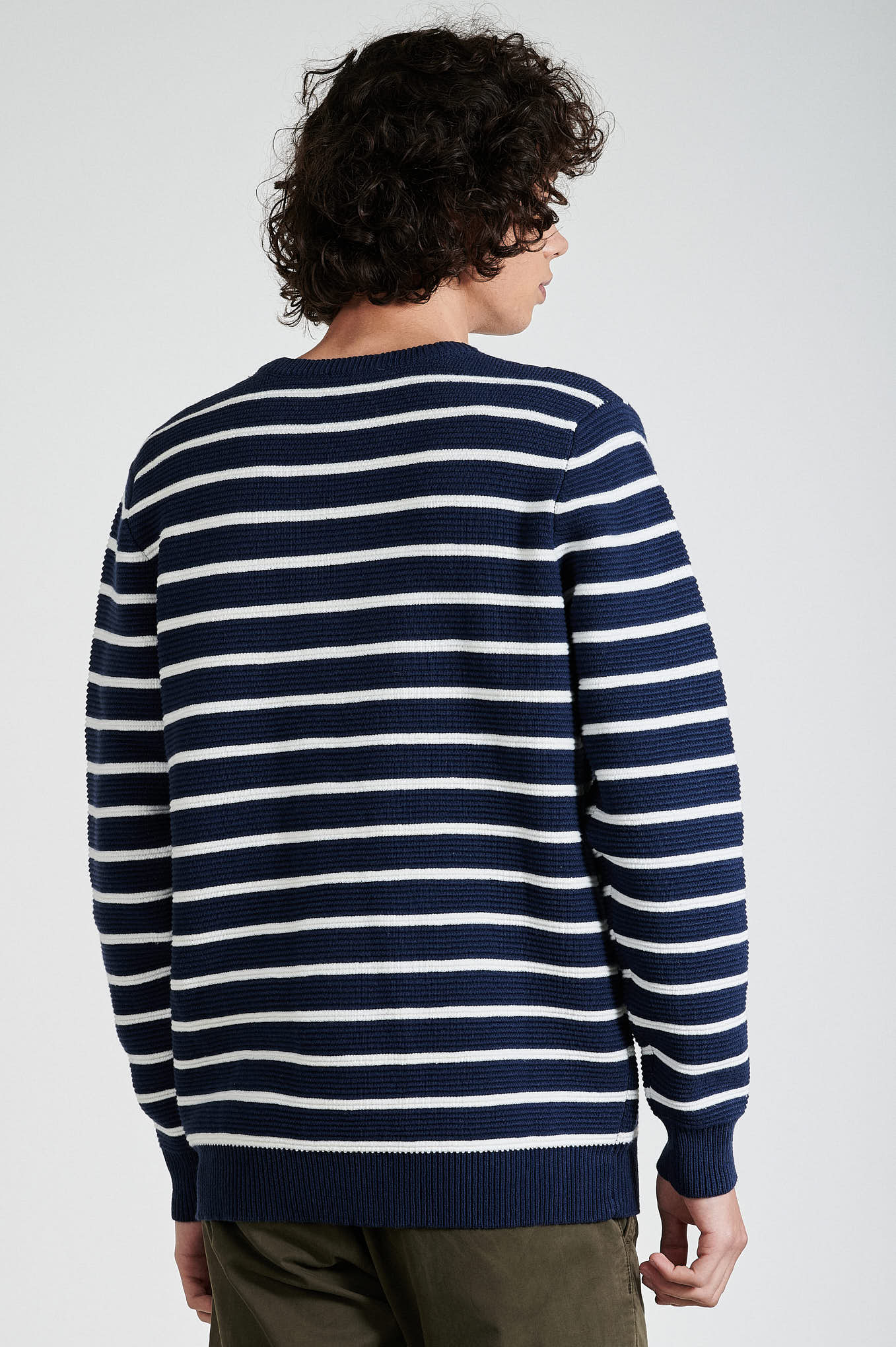 Sweater Stripes Casual Man