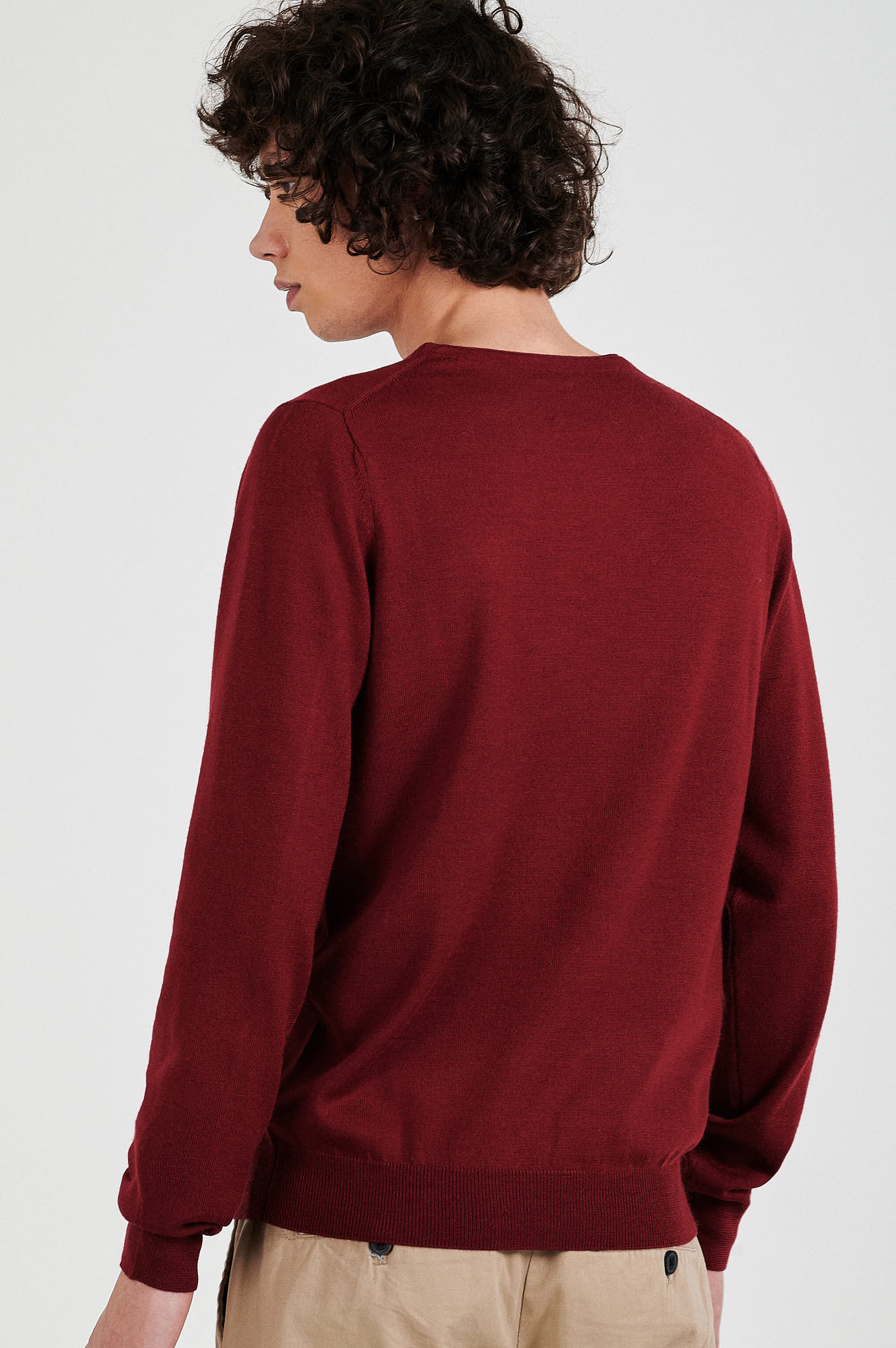 Sweater Dark Red Casual Man