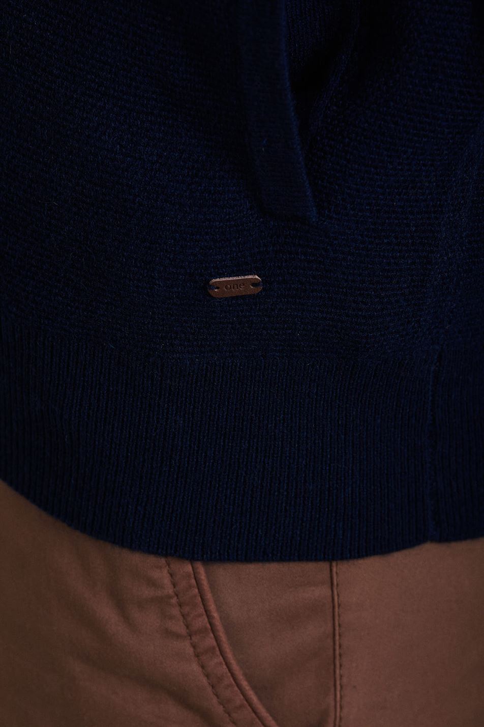 Knit Jacket Dark Blue Casual Man