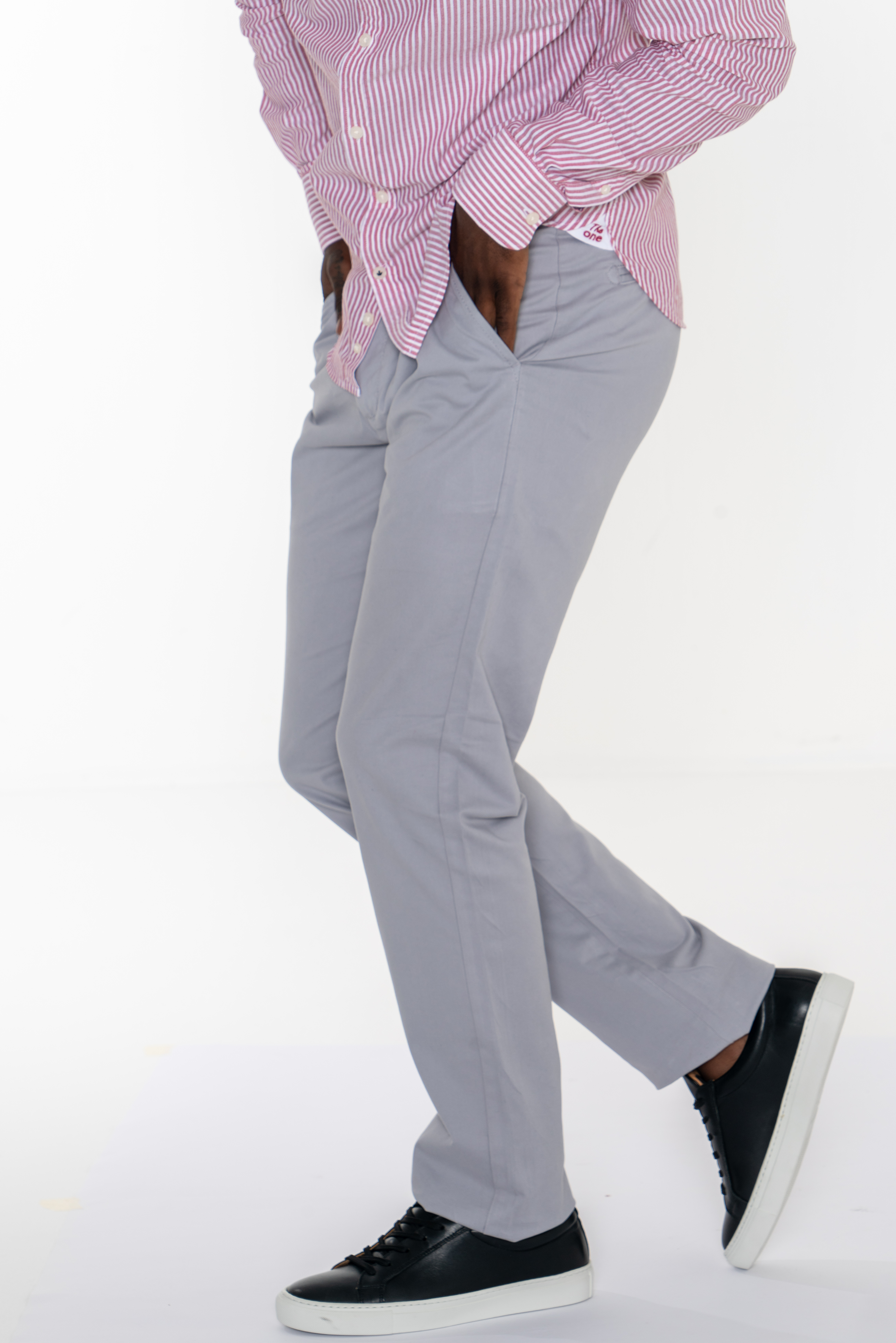 Chino Trousers Light Grey Casual Man