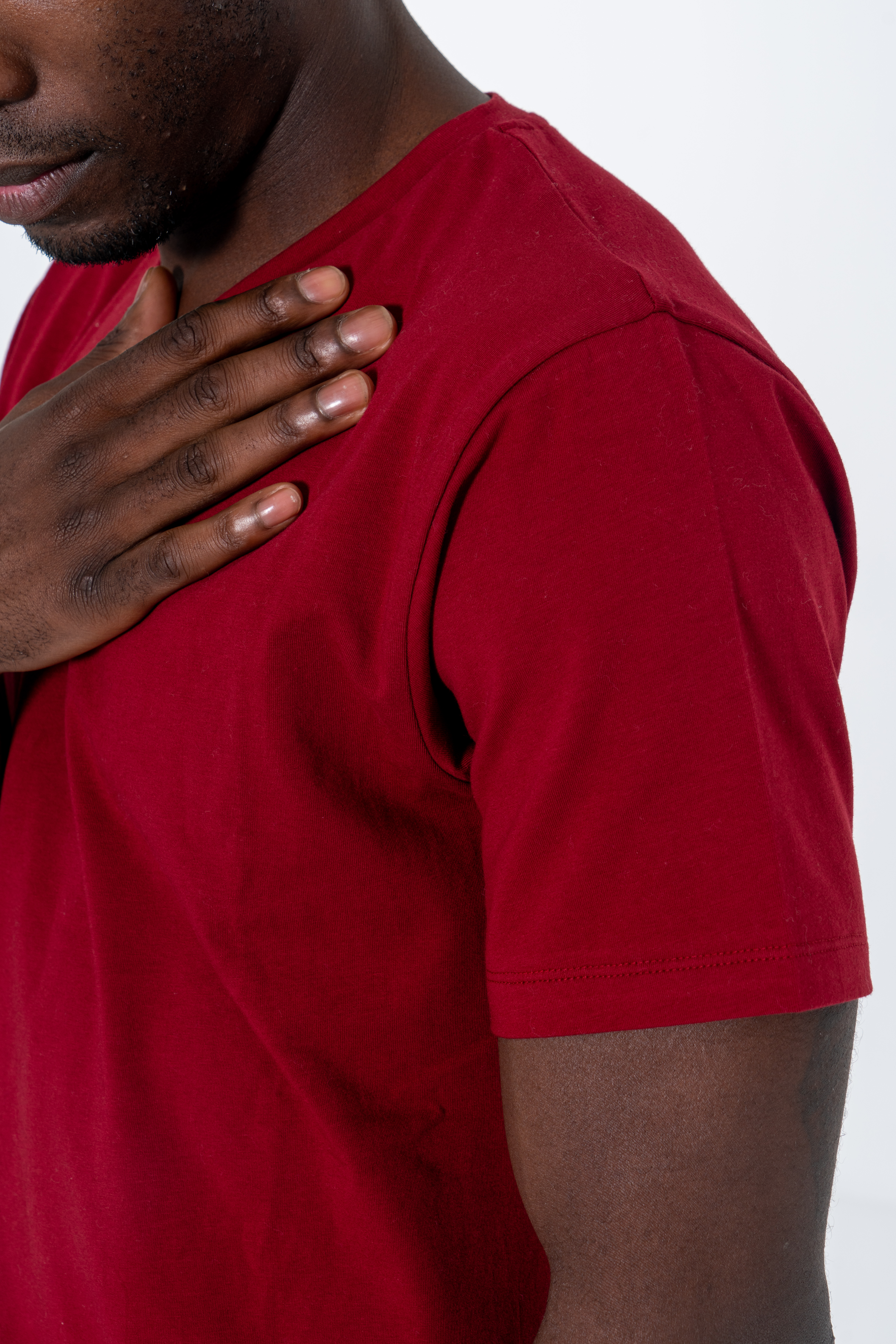 T-Shirt Dark Red Casual Man