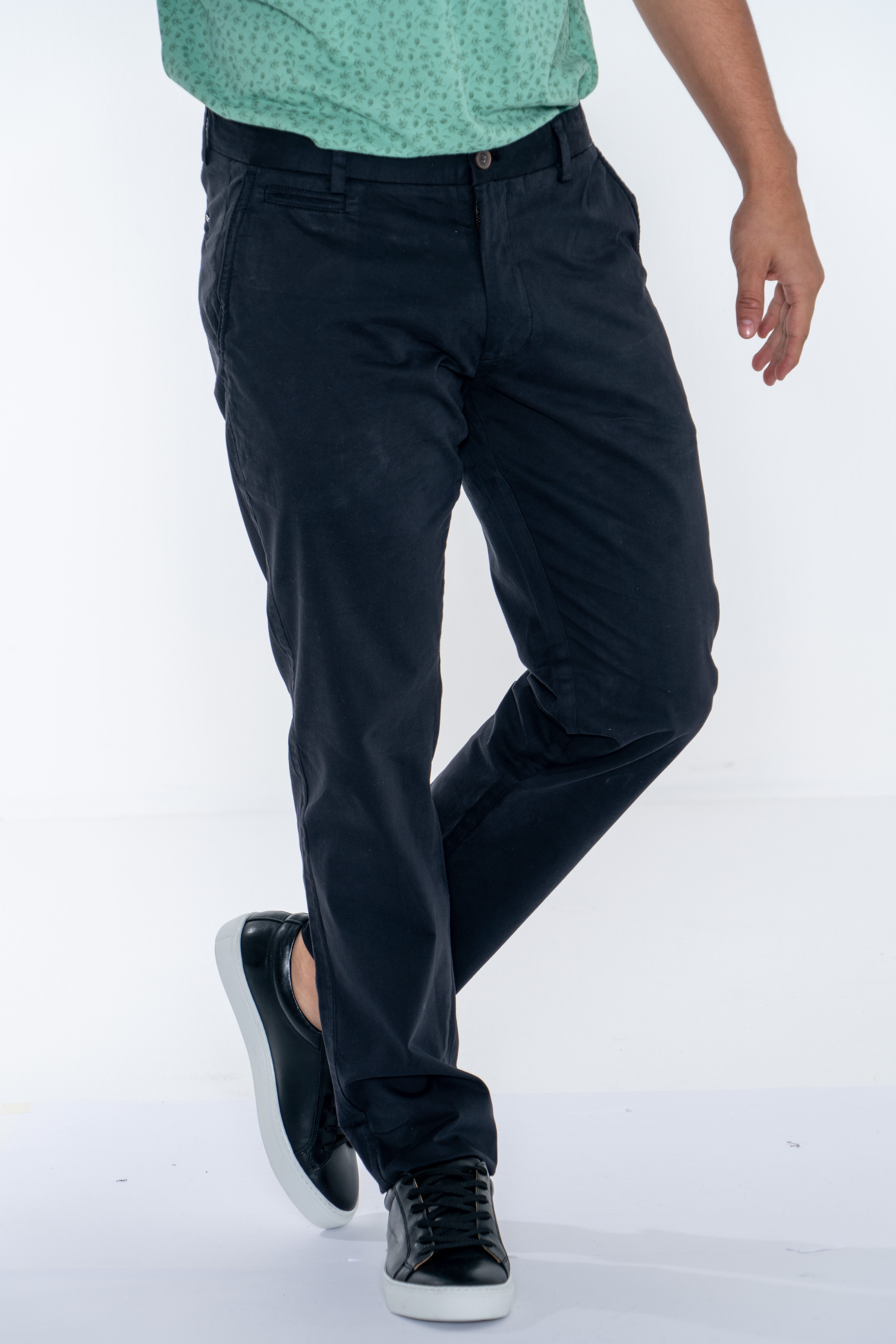 Chino Trousers Black Casual Man