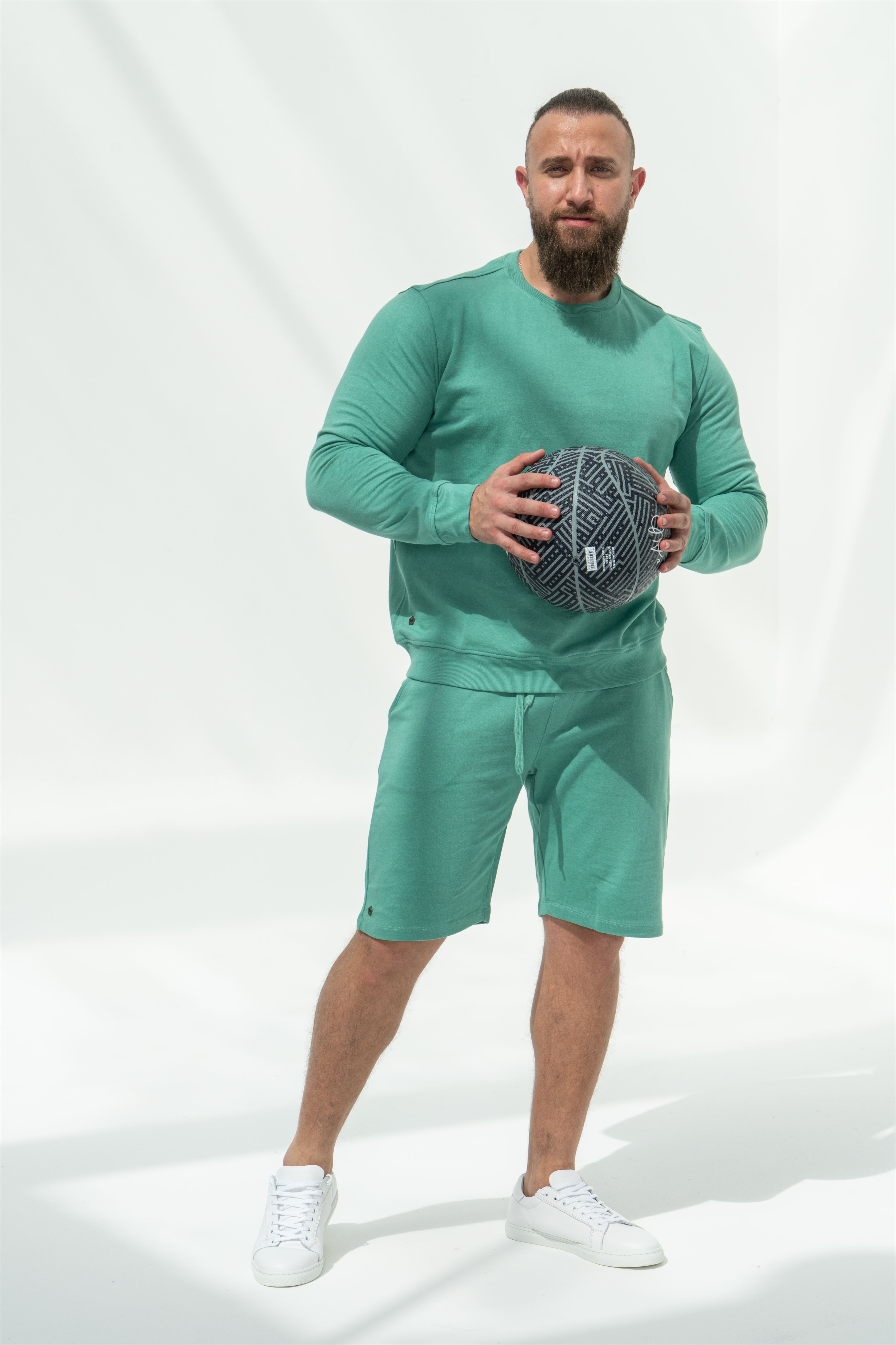 Sportswear Shorts Green Casual Man