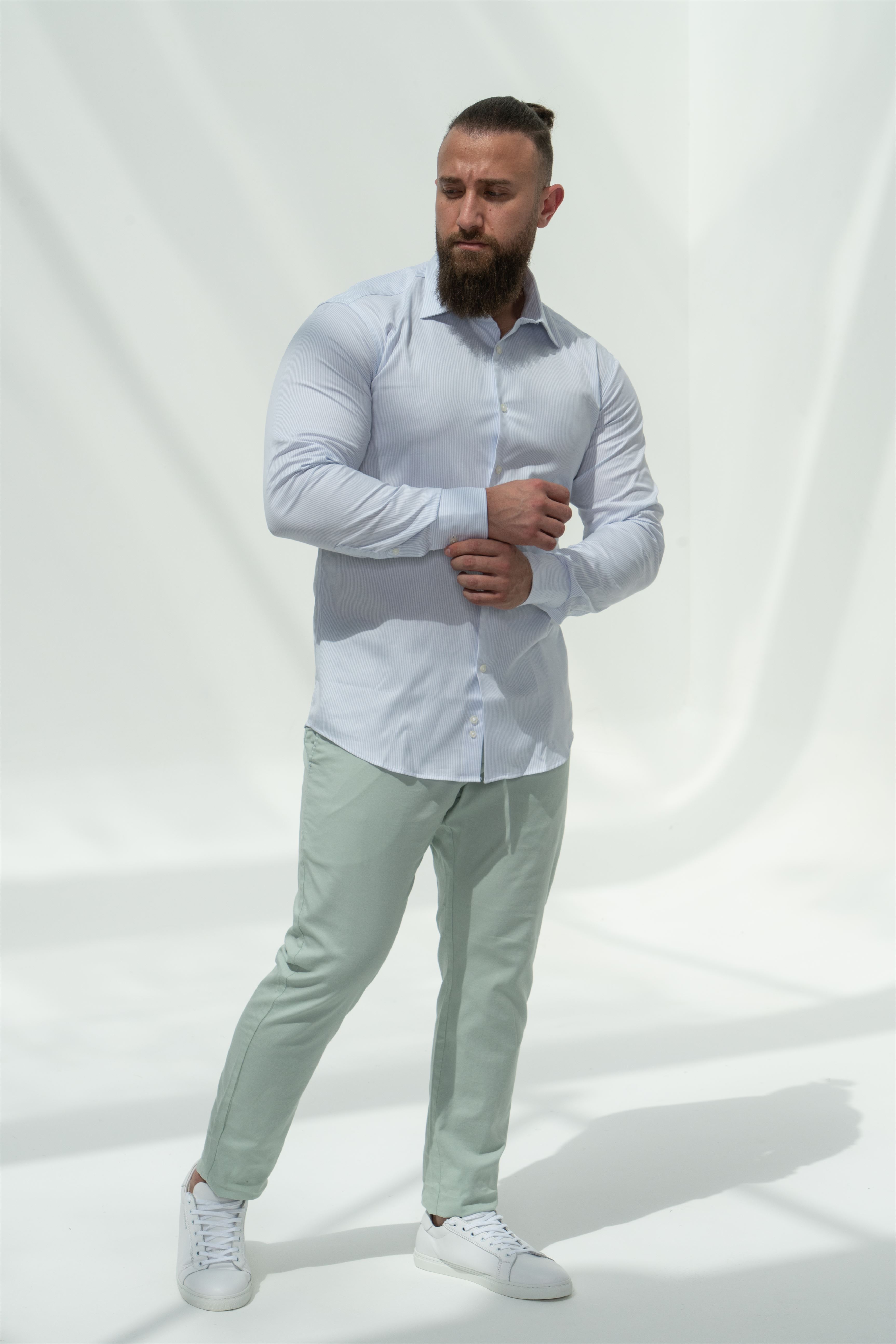 Shirt Classic Light Grey Classic Man