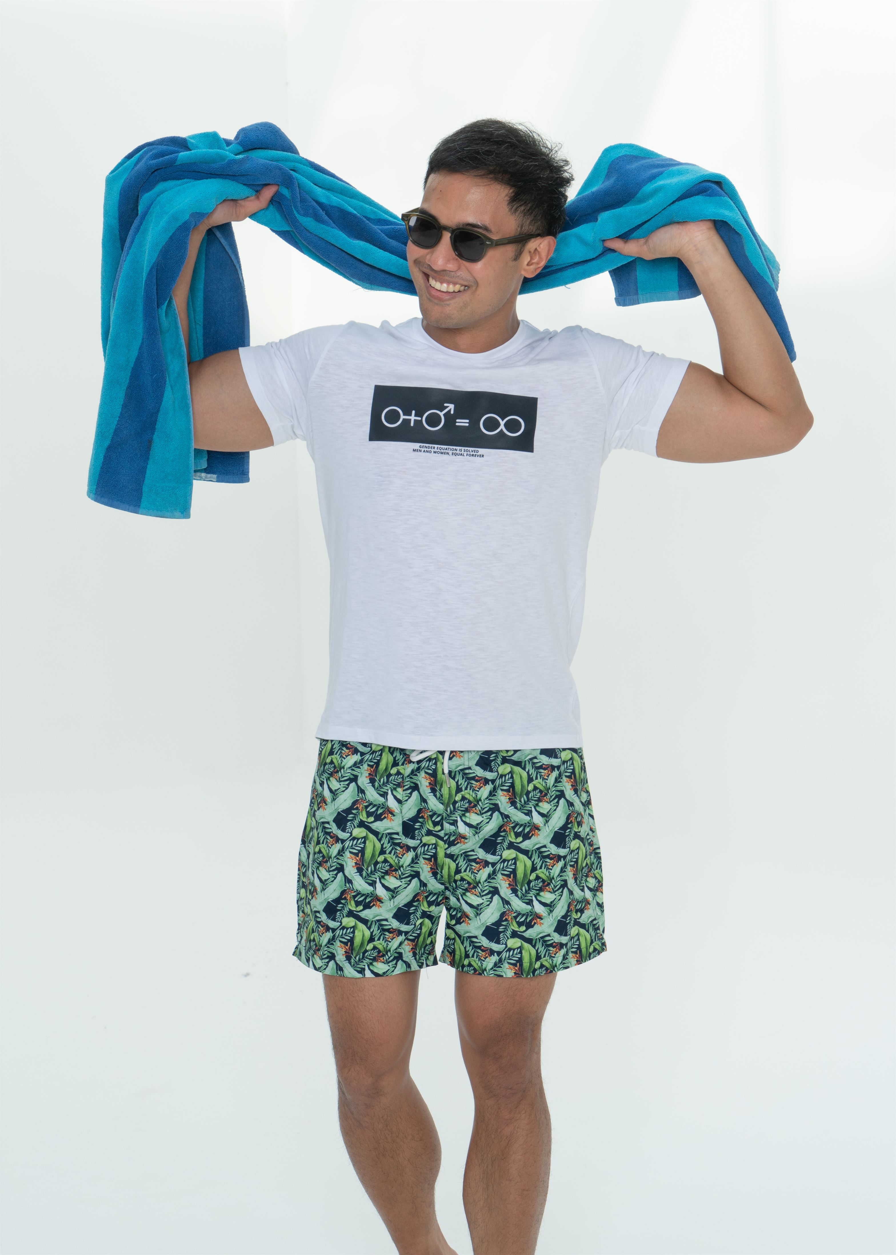 Beachwear Shorts Green Casual Man