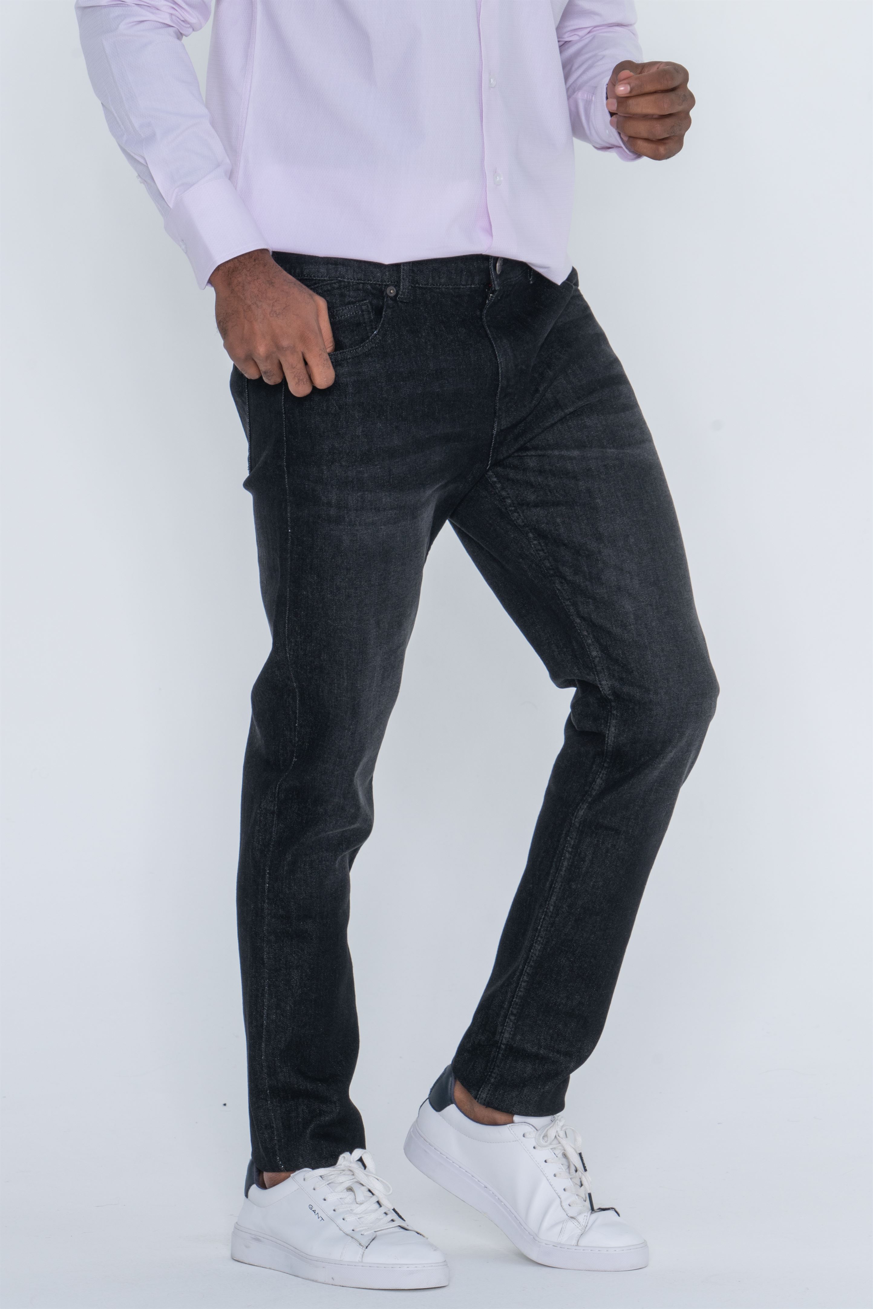 Jeans Black Casual Man