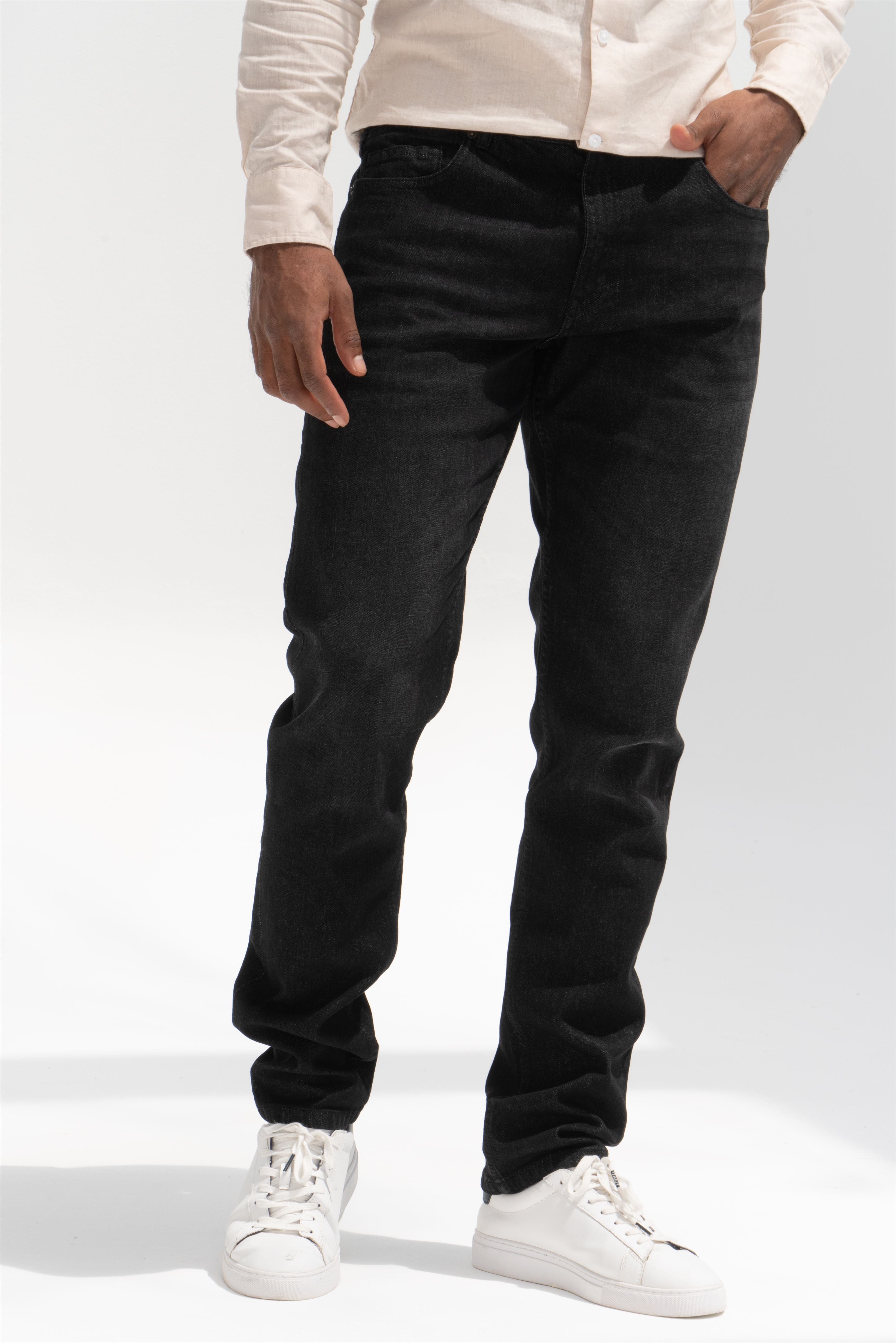 Jeans Black Casual Man